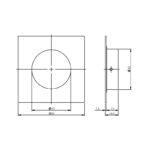 Intersteel Schuifdeurkom 4 kant 5285mm rvs geborsteld 1