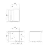 Intersteel Set van 2 stoppers tbv schuifdeursysteem incl. bevestiging mat zwart 1