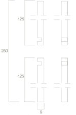Intersteel Stangenset deurespagnolet 2 x 125 cm messing gelakt 1 scaled