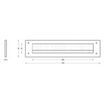 Intersteel Tochtwering rechthoek rvs geborsteld 1