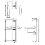 Intersteel Veiligheidsbeslag SKG3 profielcilindergat 72 mm messing titaan PVD achterdeurbeslag met kerntrekbeveiliging 1