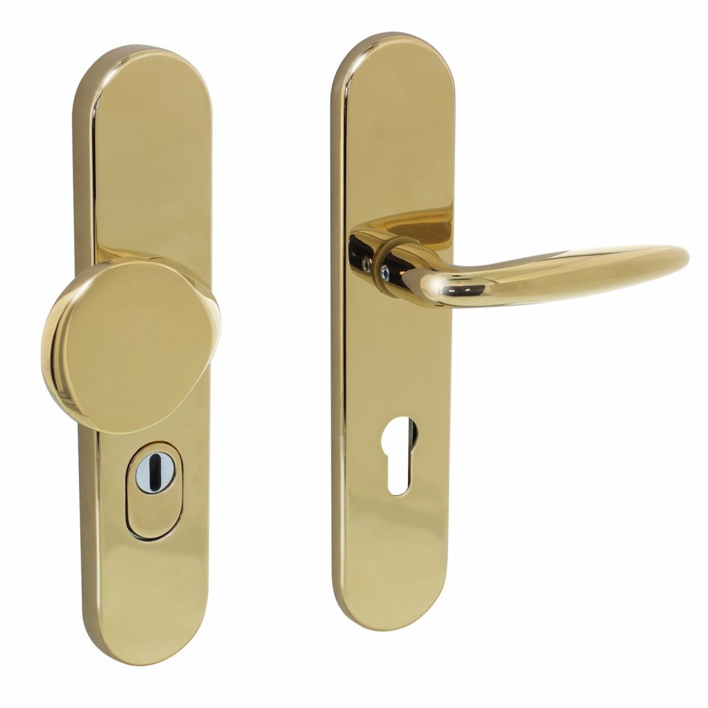 Intersteel-Veiligheidsbeslag-SKG3-profielcilindergat-72-mm-messing-titaan-PVD-voordeurbeslag-met-kerntrekbeveiliging