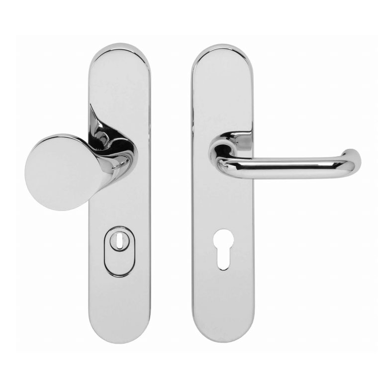 Intersteel | Veiligheidsbeslag met kerntrekbeveiliging | PC72mm | SKG3 | Ovaal | Chroom