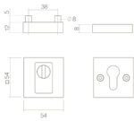 Intersteel Veiligheidsrozet SKG3 met kerntrekbeveiliging mat zwart 1