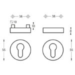 Intersteel Veiligheidsrozet SKG3 rond rvs geborsteld 1