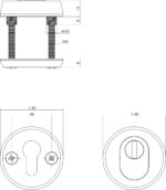 Intersteel Veiligheidsrozet rond SKG3 met kerntrekbeveiliging aluminium zwart 1