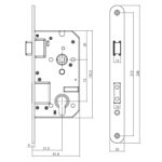 Intersteel Veiligheidsslot SKG2 profielcilindergat 72 mm met afgeronde voorplaat 25 x 238 mm 1