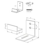 Intersteel Verstelbare deurgeleider tbv onderzijde schuifdeur zwart 1