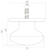 Intersteel Voordeurknop zwaar messing getrommeld 1 scaled