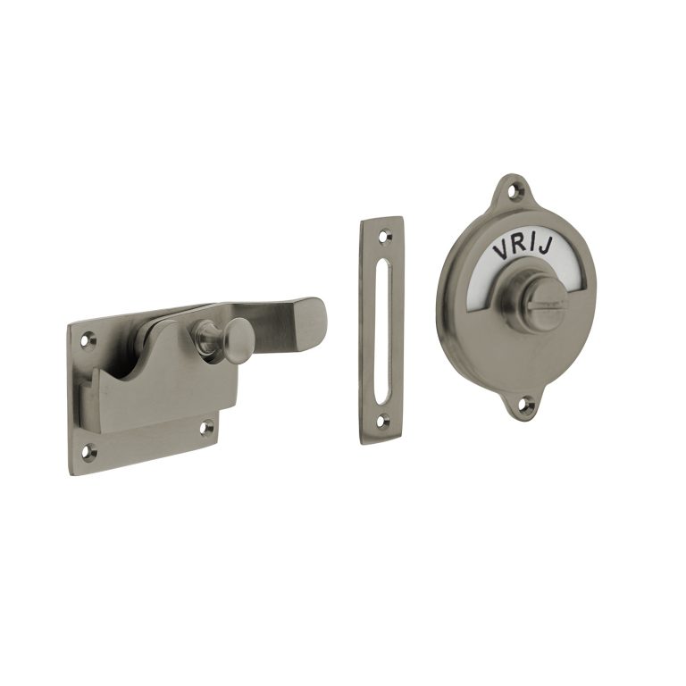 Intersteel | WC-overslag met bocht vrij / bezet | Nikkel Mat