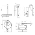 Intersteel WC overslag vlak vrij bezet messing gelakt 1