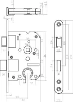 Intersteel Woningbouw cilinder dag en nachtslot 55 mm rvs geborsteld 1