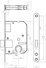 Intersteel Woningbouw cilinder kastslot 55 mm wit 1