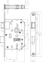 Intersteel Woningbouw klavier dag en nachtslot wit 55 mm 1