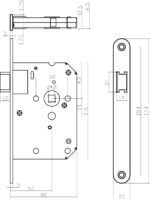 Intersteel Woningbouw loopslot rvs geborsteld 1