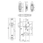 Intersteel Woningbouw magneet cilinder dag en nachtslot 55mm voorplaat afgerond zwart 1