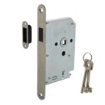 Intersteel | Woningbouw magneet klavier dag- en nachtslot 55mm | Voorplaat Afgerond | RVS