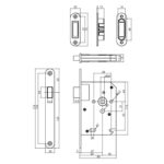 Intersteel Woningbouw magneet loopslot voorplaat afgerond zwart 1