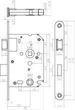 Intersteel Woningbouw toilet badkamerslot wit 638 mm 1