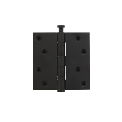 Kogellagerscharnier | Rechte hoek incl. schroeven | 89x89mm | Mat Zwart