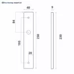 Rechthoekig Blind Aluminium