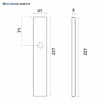 Rechthoekig Blind RVS