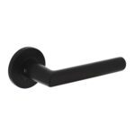 Intersteel Deurkruk Hoek 90° op ronde rozet ø55x8mm aluminium zwart