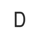 Intersteel | Huisletter D | 100mm | RVS/Mat Zwart