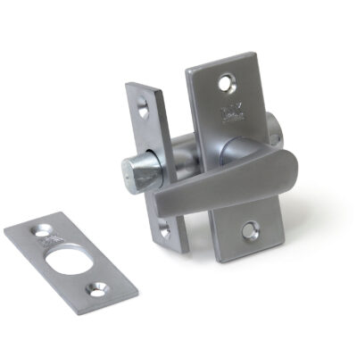 Dulimex | Insteekgrendel met sluitplaat lengte 45 mm | Zilvergrijs