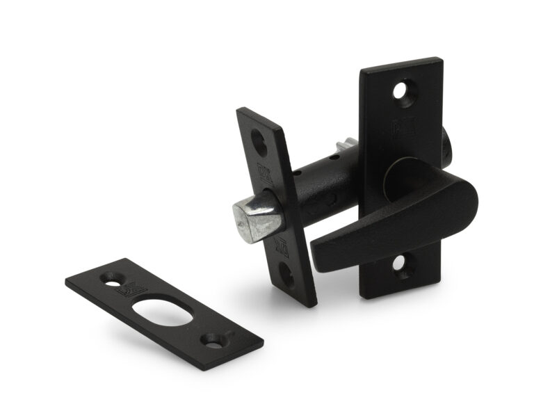 Dulimex | Insteekgrendel met sluitplaat lengte 55 mm | Zwart