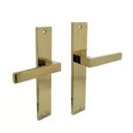 Intersteel Deurkruk Hera op schild 245×45 mm blind messing titaan PVD