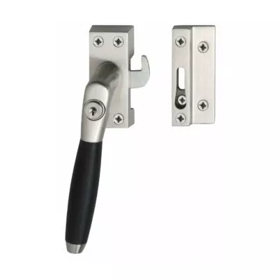 Intersteel | Raamsluiting Ton 400 | Afsluitbaar | SKG | Links | Nikkel Mat/Ebbenhout*