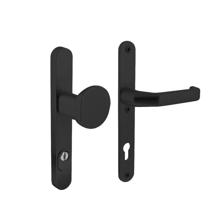 Intersteel | Veiligheidsbeslag smal SKG3 greep/kruk met kerntrekbeveiliging | PC92mm | Zwart