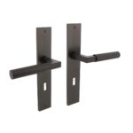 Intersteel Deurkruk Bau-Stil op schild 245×45 mm sleutelgat 56 mm antracietgrijs