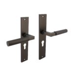 Intersteel Deurkruk Bau-Stil op schild 245×45 mm profielcilindergat 55 mm antracietgrijs