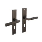 Intersteel Deurkruk Bau-Stil op schild 245×45 mm profielcilindergat 72 mm antracietgrijs