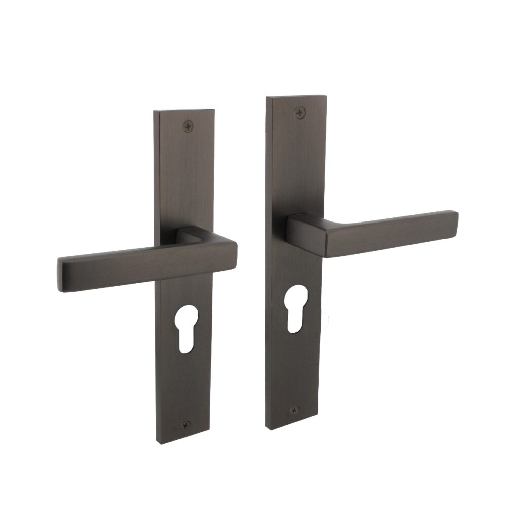 Intersteel Deurkruk Hera op schild 245×45 mm profielcilindergat 55 mm antracietgrijs