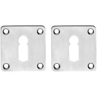 Intersteel | Rozet met sleutelgat 42x42x2mm | Vierkant | RVS Geborsteld