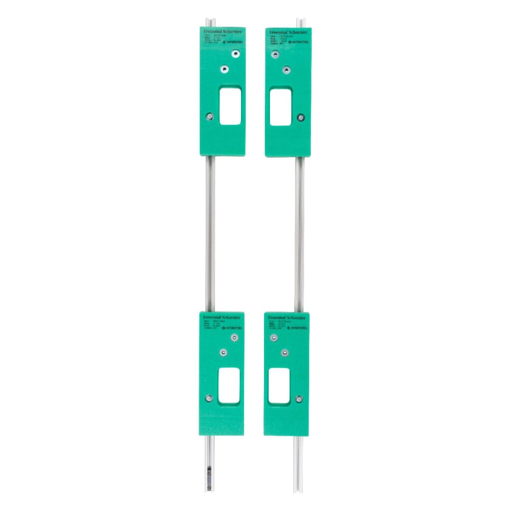 Intersteel Freesmal set t.b.v. 4 Intersteel bladscharnieren 76×76 mm