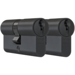 DOM plura cilinders mat zwart 2 gelijksluitend