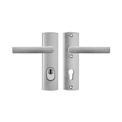 AXA | Veiligheidsbeslag Curve Plus | Kort kruk Blok | PC72 | Anti-kerntrek | Aluminium naturel