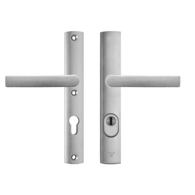 AXA | Veiligheidsbeslag Curve Plus | Smal kruk Blok | PC72 | Anti-kerntrek | Aluminium naturel