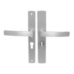 AXA | Veiligheidsbeslag Curve Plus | Smal kruk Blok | PC55 | Anti-kerntrek | Aluminium naturel