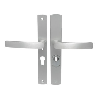 AXA | Veiligheidsbeslag Curve Plus | Smal kruk Blok | PC55 | Anti-kerntrek | Aluminium naturel