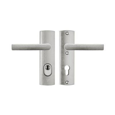 AXA | Veiligheidsbeslag Curve Plus | Korte kruk Blok | PC72 | Anti-kerntrek Inox