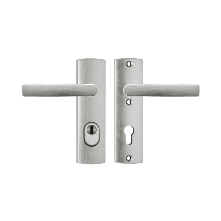 AXA | Veiligheidsbeslag Curve Plus | Korte kruk Blok | PC72 | Anti-kerntrek Inox