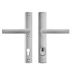 AXA | Veiligheidsbeslag Curve Plus | Smal kruk Blok | PC92 | Anti-kerntrek | Aluminium naturel