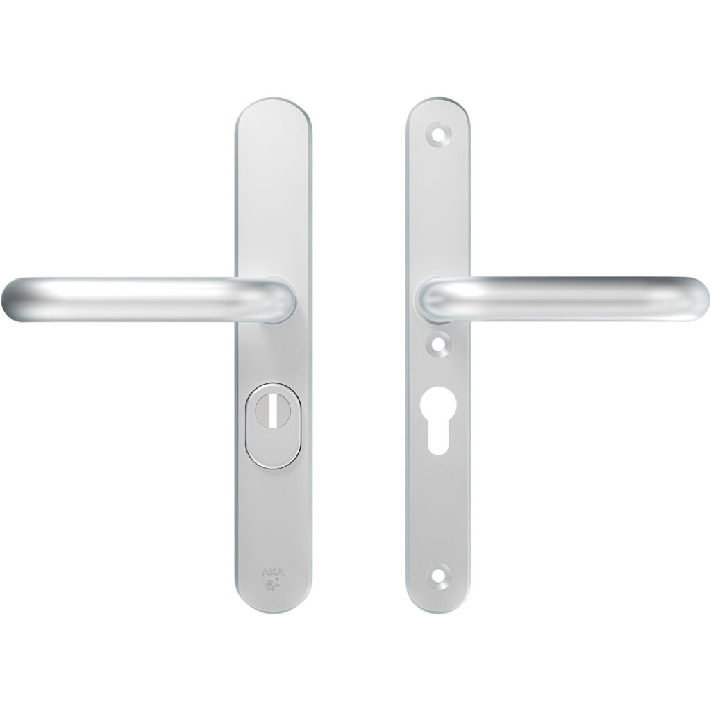 AXA | Veiligheidsbeslag Oval Plus | Smal kruk U | PC55 | SKG3 | Anti-kerntrek | Aluminium naturel