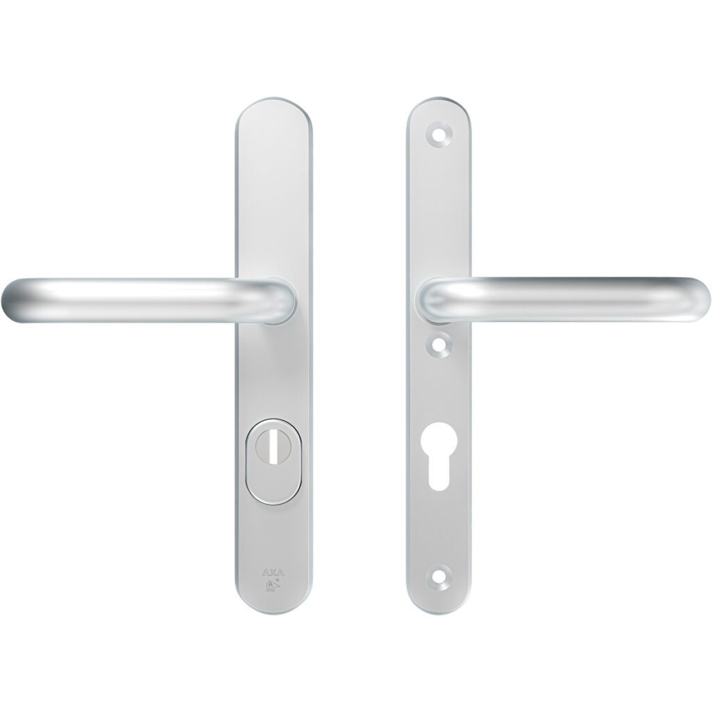 AXA | Veiligheidsbeslag Oval Plus | Smal kruk U | PC72 | SKG3 | Anti-kerntrek | Aluminium naturel