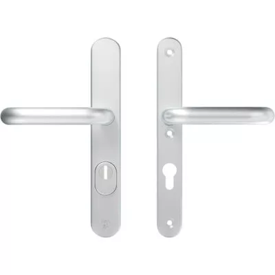 AXA | Veiligheidsbeslag Oval Plus | Smal kruk U | PC72 | SKG3 | Anti-kerntrek | Aluminium naturel